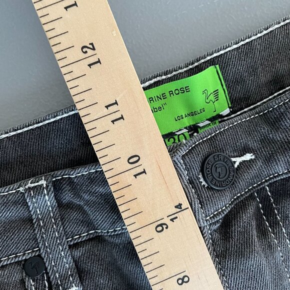 Sandrine Rose Womens Polka Splatter Grey Skinny Jeans Size 30 Grunge Punk Rocker - Picture 9 of 10